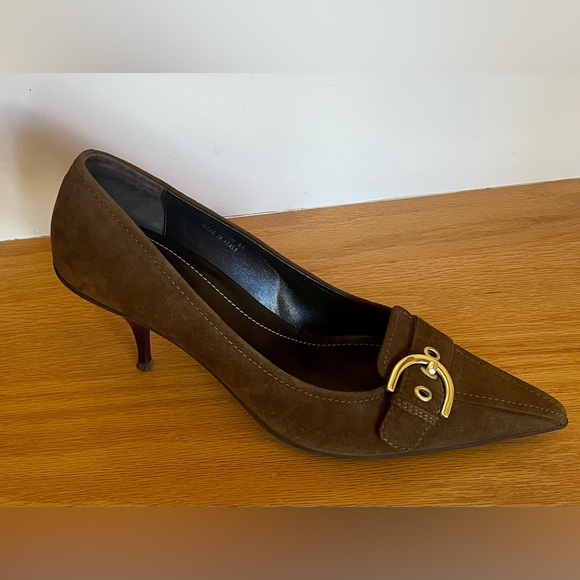 COACH Brown Suede Pointed Toe Pumps, Size 10B - Picture 12 of 13